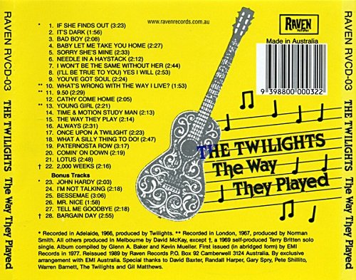 The Twilights - The Way They Played (Reissue, Remastered) (1977/2000)