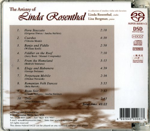 Linda Rosenthal ‎- The Artistry of Linda Rosenthal (2001) [SACD]