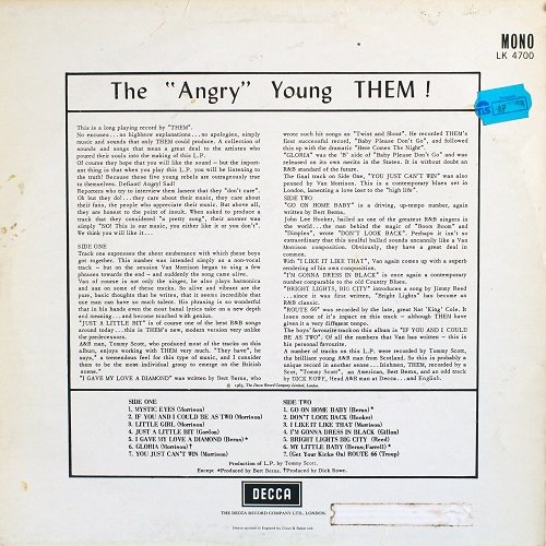 Them - The "Angry" Young Them! (1965) Vinyl