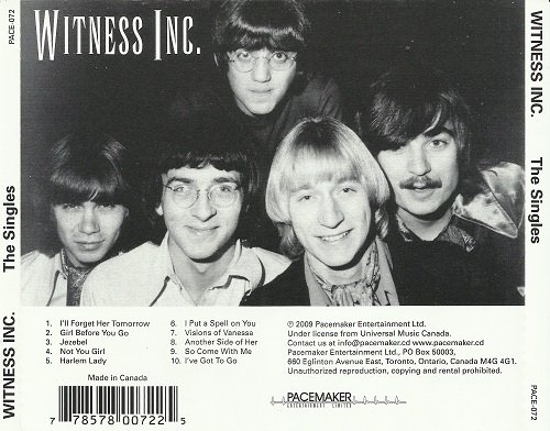 Witness Inc. - The Singles (Reissue) (1966-69/2009)