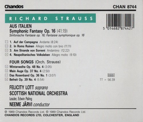 Neeme Jarvi - R.Strauss: Aus Italien, 4 Songs (1989)