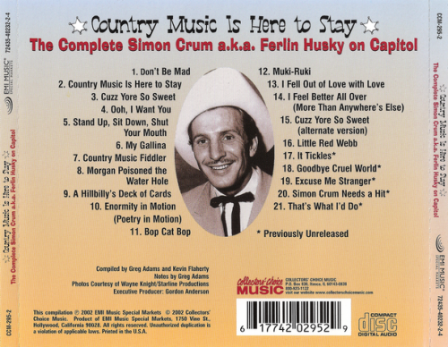 Ferlin Husky - Country Music Is Here to Stay: The Complete Simon Crum a.k.a. Ferlin Husky on Capitol (2002)