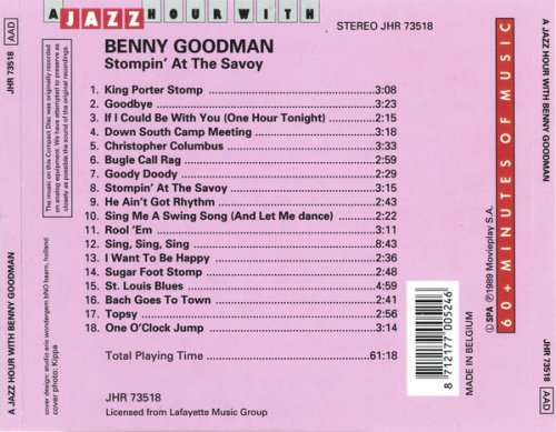 Benny Goodman - Stompin' at the Savoy (1989) Lossless