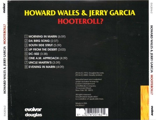 Howard Wales & Jerry Garcia - Hooteroll (Reissue) (1971/2003)