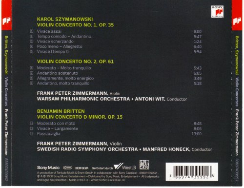 Frank Peter Zimmermann - Szymanowski & Britten: Violin Concertos (2008)