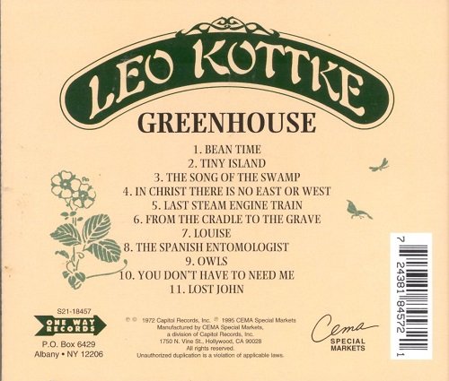 Leo Kottke - Greenhouse (Reissue) (1972/1995)