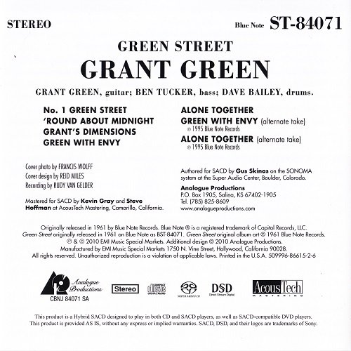 Grant Green - Green Street (1961) [2010 SACD]
