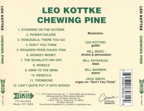 Leo Kottke - Chewing Pine (Remastered) (1975/1992)