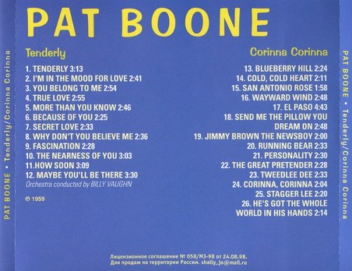 Pat Boone - Tenderly / Corinna Corinna (Reissue) (1959/1998)