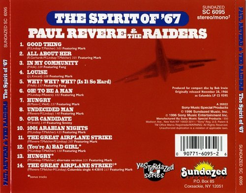 Paul Revere & The Raiders - The Spirit Of '67 (Reissue, Remastered) (1966/1996) Lossless