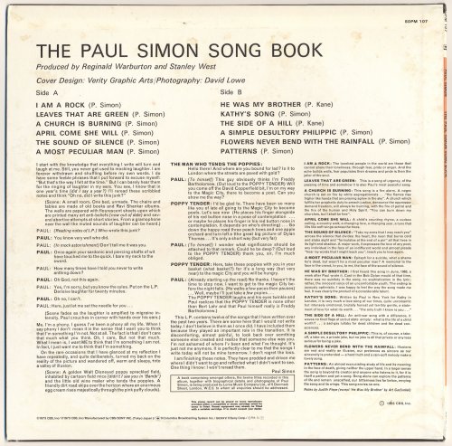 Paul Simon - The Paul Simon Song Book (Japan 1965) LP