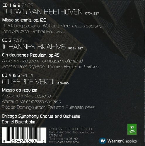 Daniel Barenboim, Chicago Symphony Orchestra - Beethoven, Brahms, Verdi (1993) [2012]