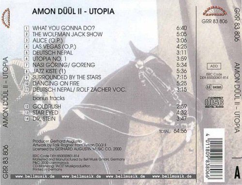 Amon Düül II (Utopia) ‎– Utopia (Reissue, Bonus Tracks Remastered) (1973/2000)