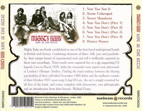 Mighty Baby - Live In The Attic (Reissue) (1970/2009)