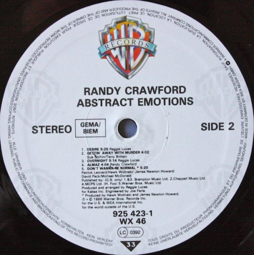 Randy Crawford ‎- Abstract Emotions (1986) LP