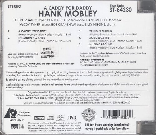 Hank Mobley - A Caddy For Daddy (1966) [2009 SACD]