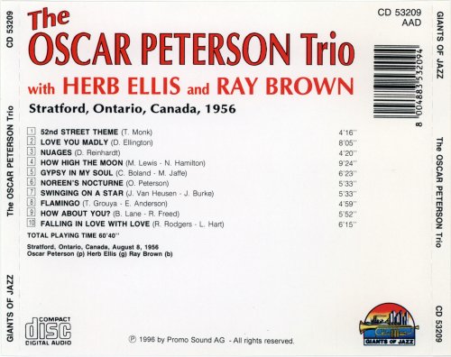 Oscar Peterson Trio - Stratford, Ontario, Canada, 1956 (1996)