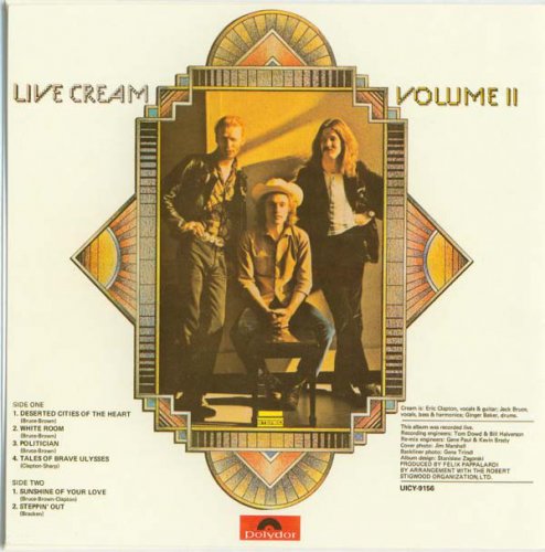 Cream - Live Cream Volume II (1972/2001, UICY-9156, RE, RM, JAPAN) CDRip