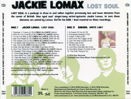 Jackie Lomax - Lost Soul (2010)