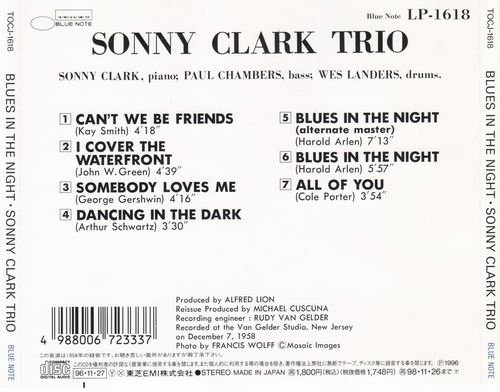 Sonny Clark Trio - Blues In The Night (1958) CD Rip