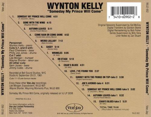 Wynton Kelly - Someday My Prince Will Come (1961) CD Rip