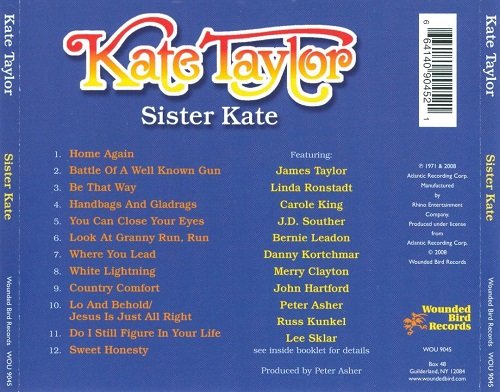 Kate Taylor - Sister Kate (Reissue, Remastered) (1971/2008)
