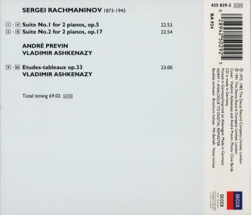 André Previn, Vladimir Ashkenazy - Rachmaninov: Suites For Two Pianos (1991)