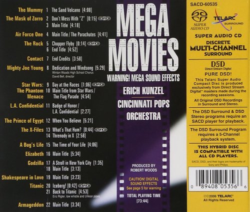 Erich Kunzel & Cincinnati Pops Orchestra - Mega Movies (2006) [SACD]