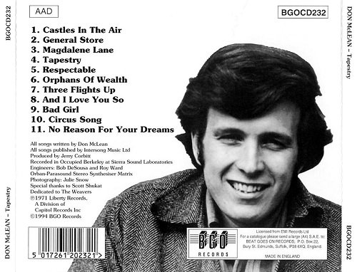 Don McLean - Tapestry (Reissue) (1970/1994)