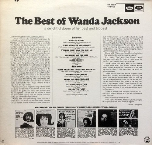 Wanda Jackson - The Best Of Wanda Jackson (1968) Vinyl