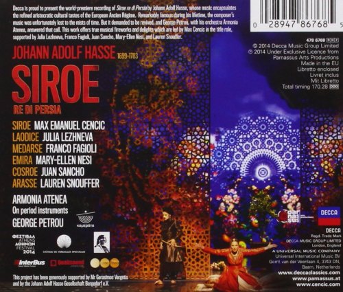 Max Emanuel Cencic, Julia Lezhneva, Franco Fagioli - Hasse: Siroe-Re Di Persia (2014)