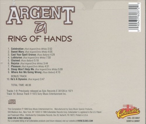 Argent - Ring of Hands (Reissue, Bonus Trac, Remastered) (1970/2000)