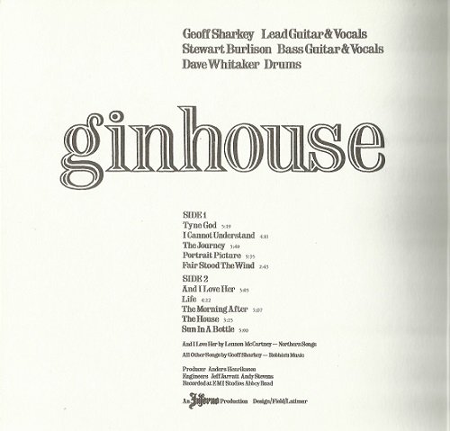 Ginhouse - Ginhouse (Reissue, Mini LP Ltd Edition) (1971)