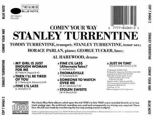 Stanley Turrentine - Comin' Your Way (1961) CD Rip