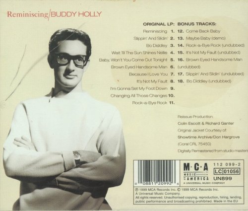 Buddy Holly - Reminiscing (Reissue, Bonus Tracks Remastered) (1963/1999)