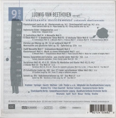 VA - Ludwig van Beethoven: Unknown masterworks (2003)