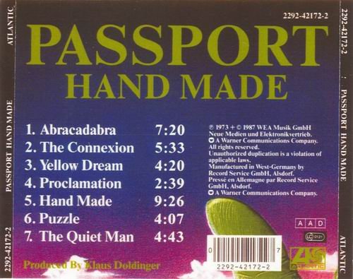 Passport - Hand Made (1973) CD Rip