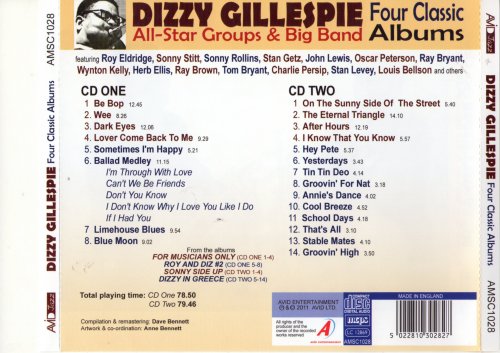 Dizzy Gillespie All-Star Groups & Big Band - Four Classic Albums [2CD] (2011)