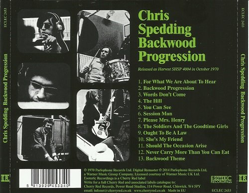 Chris Spedding - Backwood Progression (Reissue, Remastered) (1970/2014)