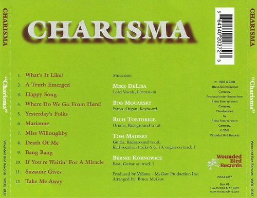 Charisma - Charisma (Reissue) (1969/2008)