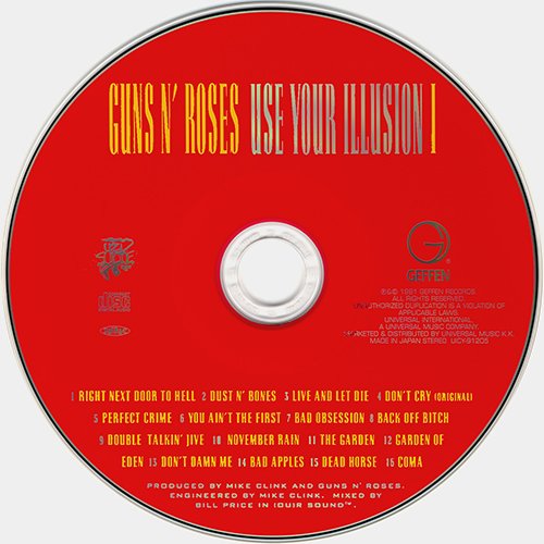 Guns N' Roses - Use Your Illusion I (1991/2008, UICY-91205, RE, RM, JAPAN) CDRip