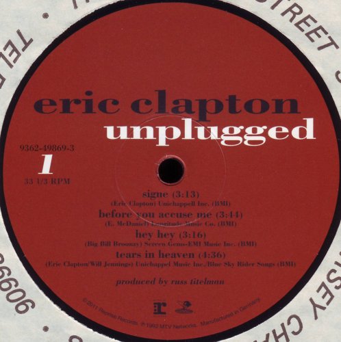 Eric Clapton - Unplugged (Reissue, 2011) LP