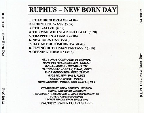 Ruphus - New Born Day (Reissue) (1973/1993)