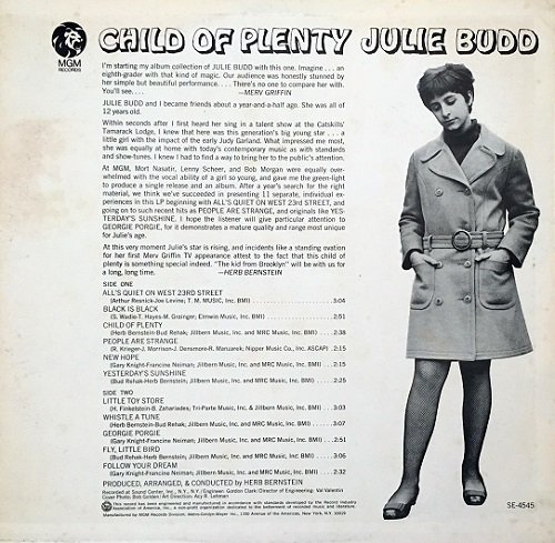 Julie Budd - Child Of Plenty (1968)