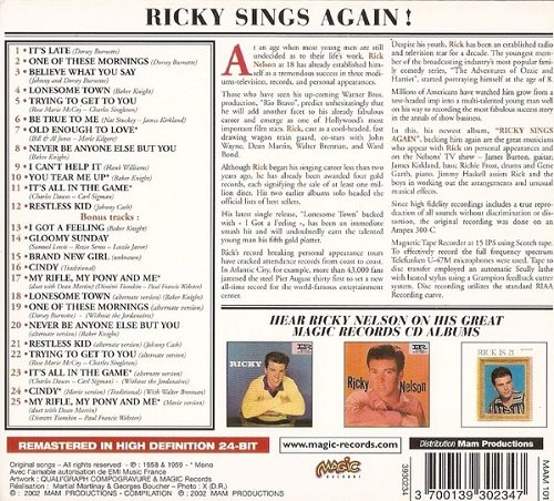 Ricky Nelson - Ricky Sings Again (Reissue, Remastered) (1959/2002)