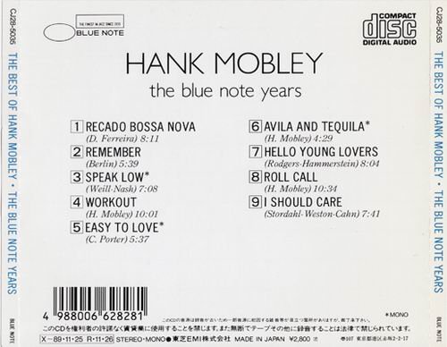 Hank Mobley - The Blue Note Years (1988) CD Rip