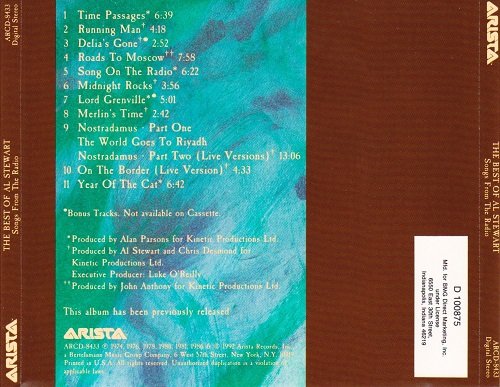 Al Stewart - The Best Of Al Stewart (Songs From The Radio) (Reissue) (1974-86/1992)