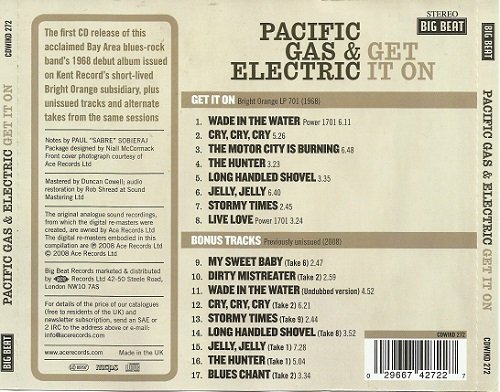 Pacific Gas & Electric - Get It On (Reissue, Remastered) (1968/2010)