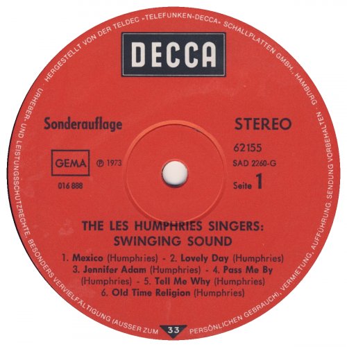 The Les Humphries Singers - Swinging Sound (1973) LP