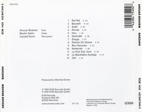 Anouar Brahem - Barzakh (1991) CD Rip